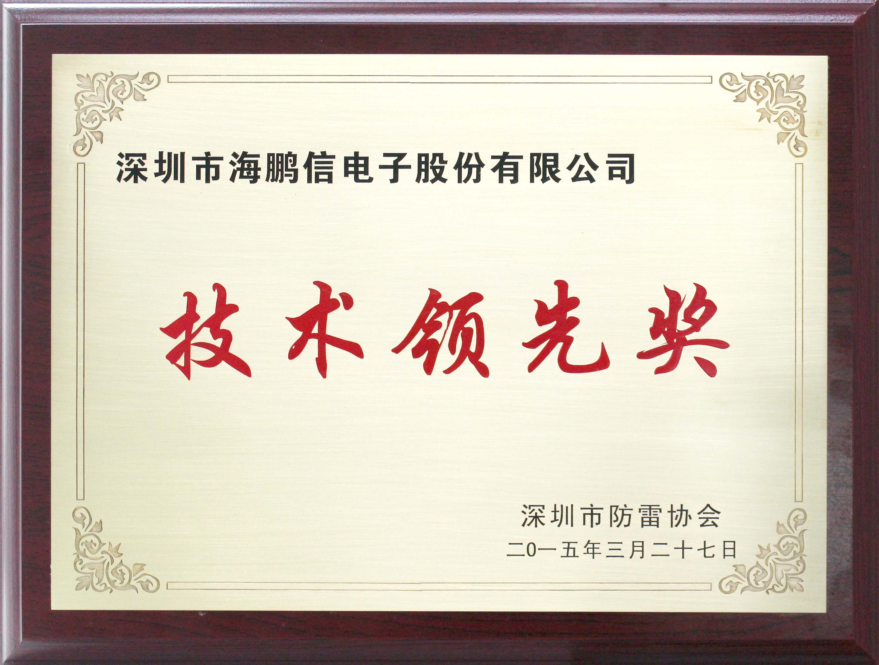 深圳市防雷协会授予“技_领先奖”(04-01-19-52-24)(1)