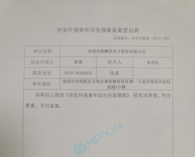 突发环境事件应急预案